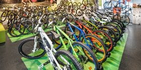 plenty various bicycles in the shop <br/>