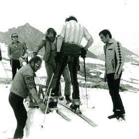 Skiläufer am Kitzsteinhon 1974