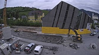 Aufnahme des Baufortschritts des Bruendl Flagshipstore im Mai 2020
