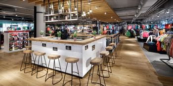 Bar in the Bründl Sports shop in Salzburg – McArthurGlen Designer Outlet center