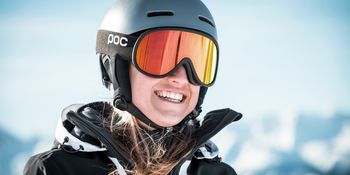 Portrait of a female skier on the Schmittenhöhe