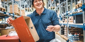 employee in warehouse operations