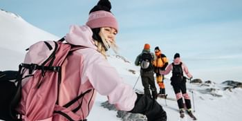 Four skiers