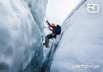 Ortovox PROTACT Abseilen in eine Gletscherspalte