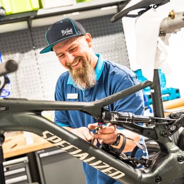 Bikeservice mit Marcel