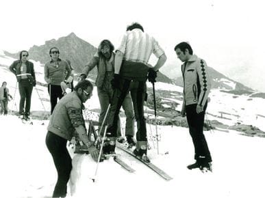Skiläufer am Kitzsteinhon 1974