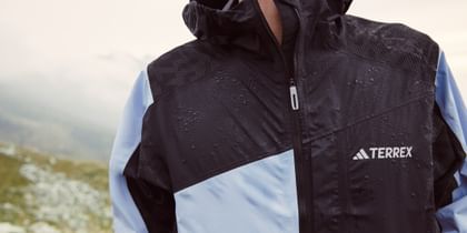 Runner wearing Adidas Terrex Xperior Jacket