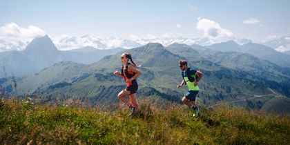 The couple ventured together along the wild summer trails while trail running