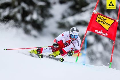 Ski racer Stefan Brennsteiner during a ski wordlcup giant slalom in Saalbach Hinterglemm