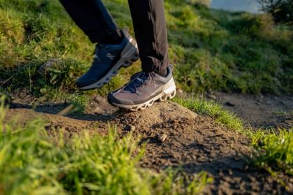 Hiker wearing hiking shoes