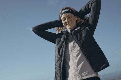 Hiking girl wearing the new Adidas TERREX hiking series
