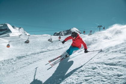 Wolfgang Rudigier beim Skifahren am Kitzsteinhorn
