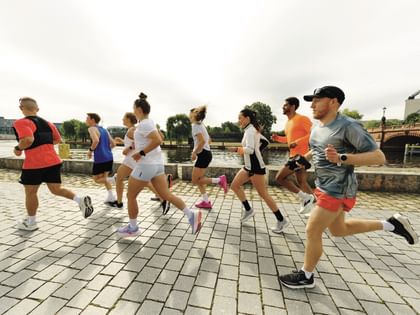 Community Runners wearing Brooks running apparel