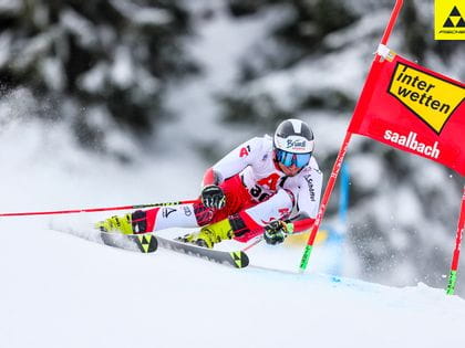 Der Skirennläufer Stefan Brennsteiner in Action