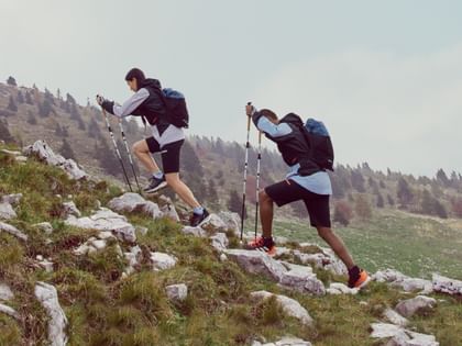 two speed hiker on their way