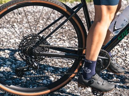 Ansicht Hinterrad eines Roadbikes