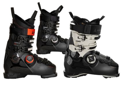Drei Skistiefel aus der Atomic Hawx Prime Boa Serie