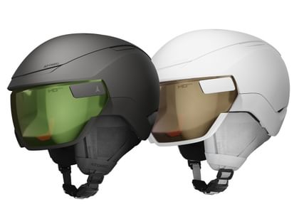 Atomic Revent GT Amid Visor HD Photo Skihelme in schwarz und weiss
